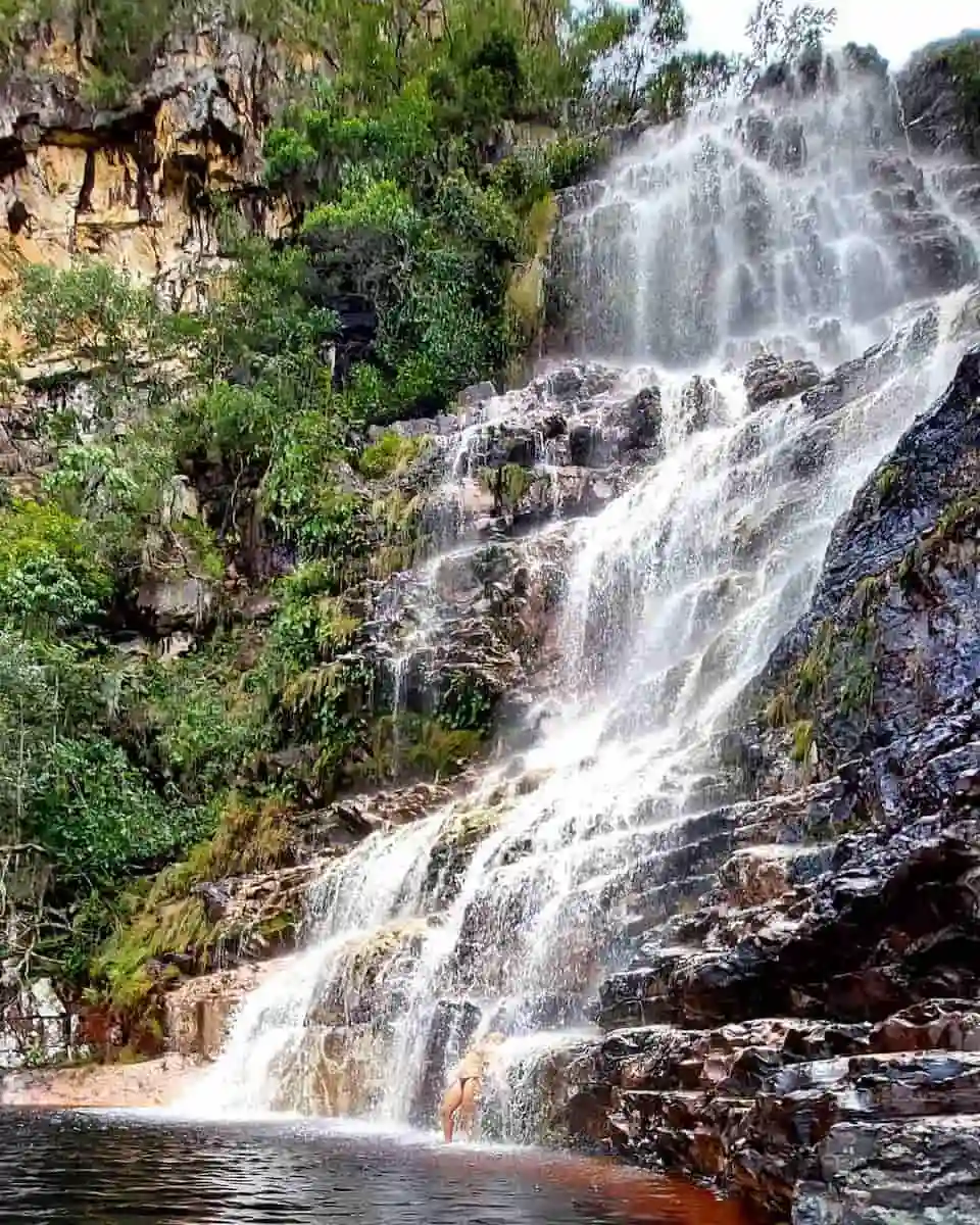 Cachoeira Coca-Cola em São João d'Aliança, divisa com Alto Paraíso