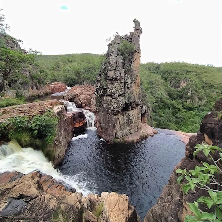 Cachoeira do Macacção, parte alta, primeira queda