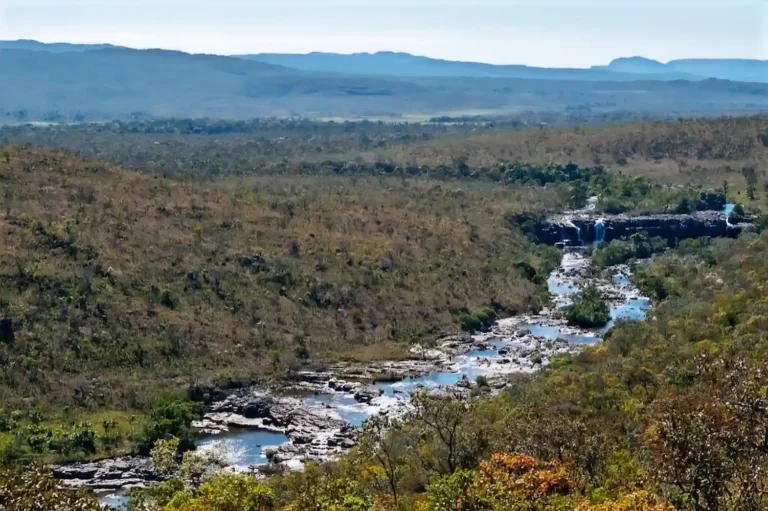 catarata dos couros vista de cima da trilha