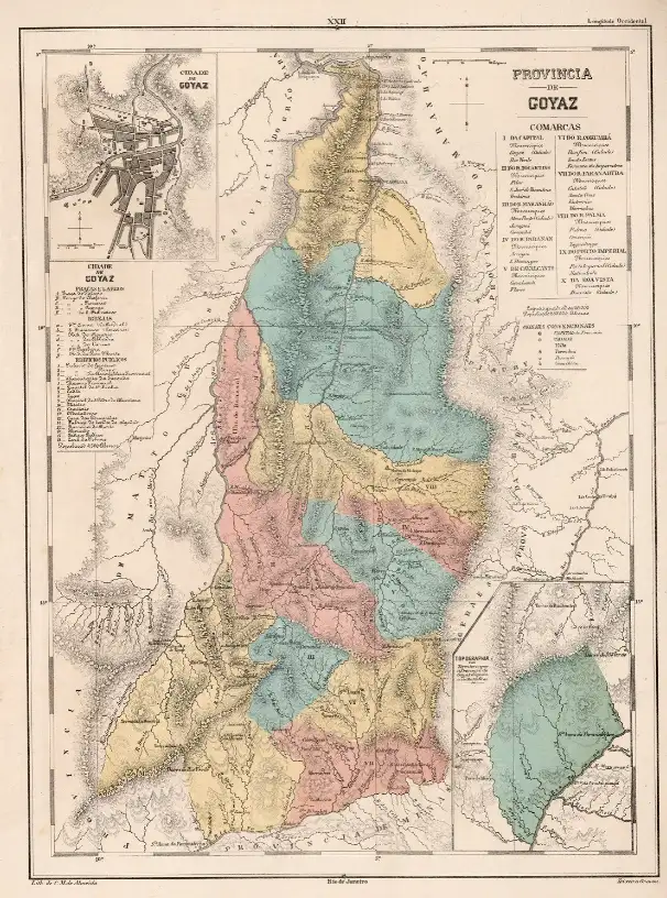 Mapa da Província de Goyaz, de 1868
