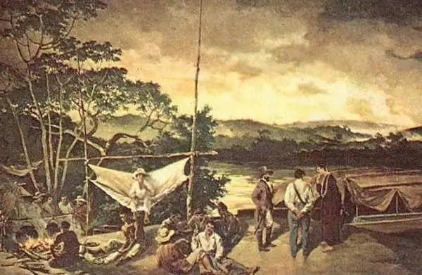 Ilustração representando bandirantes