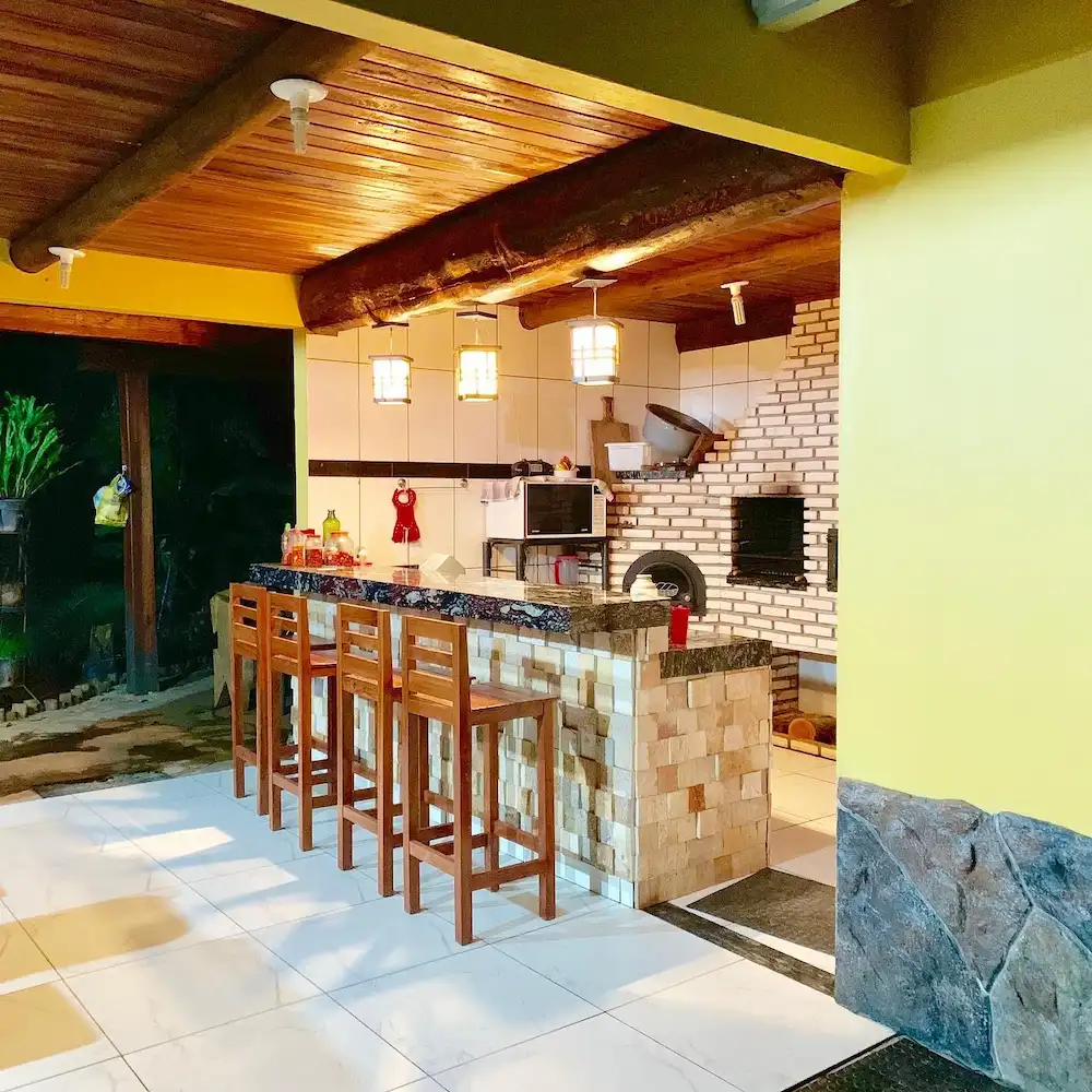 cozinha compartilhada da pousada rural chik