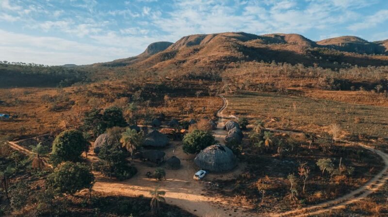 Vista aérea da Aldeia Macaco, em São João d'Aliança - Chapada dos Veadeiros